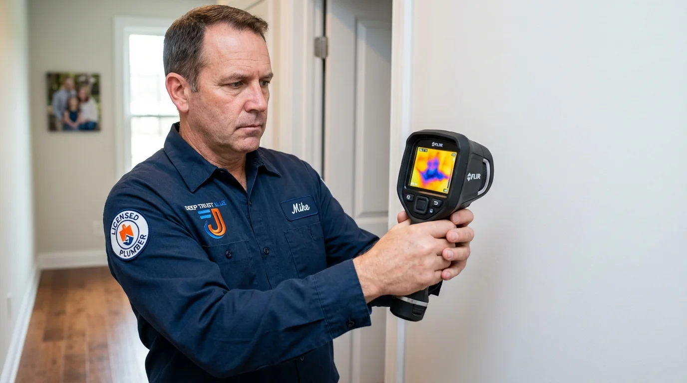 Thermal imaging leak detection by Johns Plumbing LLC in Iowa Park