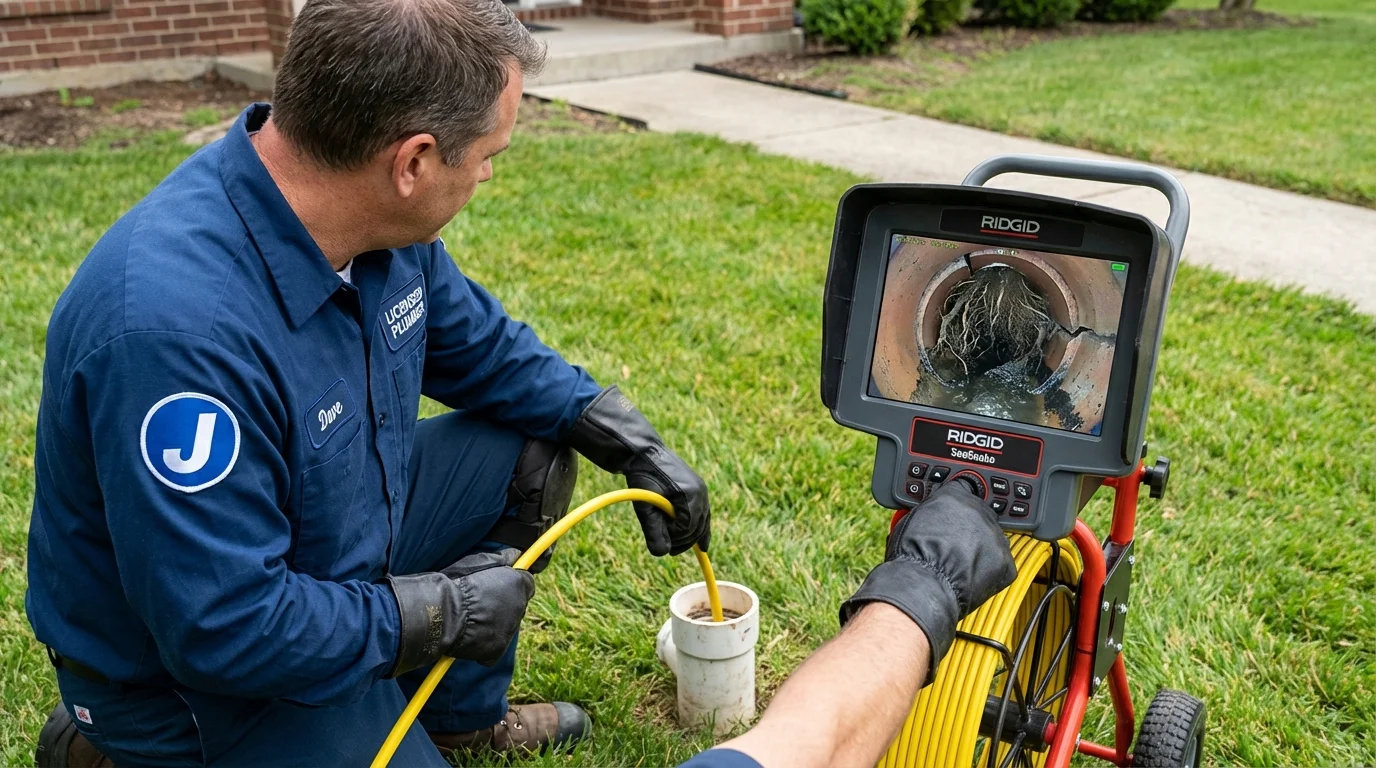 Sewer camera inspection being performed by Johns Plumbing LLC in Iowa Park